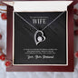 Forever Love Necklace with On Demand Message Card For Wife