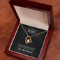Forever Love Necklace with On Demand Message Card For Wife
