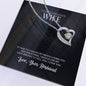 Forever Love Necklace with On Demand Message Card For Wife