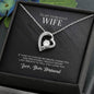 Forever Love Necklace with On Demand Message Card For Wife