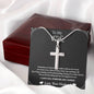 Stainless Cross Necklace For Wife w/ MC