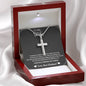 Stainless Cross Necklace For Wife w/ MC