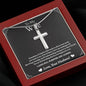 Stainless Cross Necklace For Wife w/ MC
