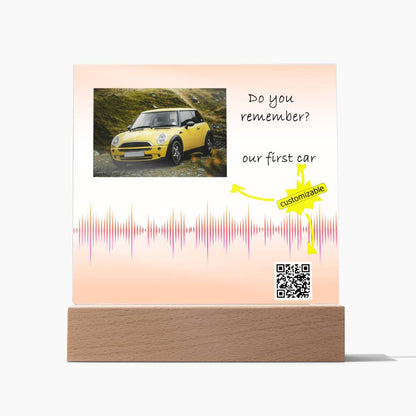 Anniversary Gift, Personalized Gift, Soundwave Art, Soundwave Print, Sound Wave Art, Song Plaque Custom, with QR code