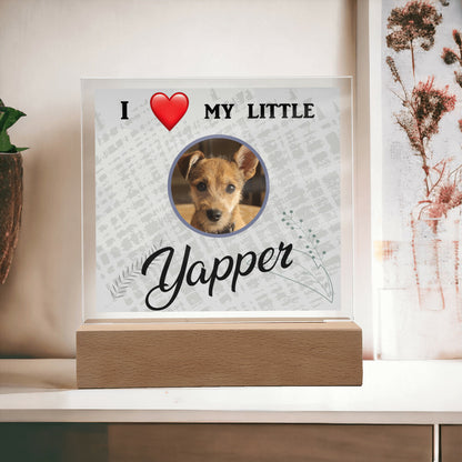 I love my yapper, Custom photo, Personalized Gift, Acrylic Plaque, Personalized Sign, Gift Ideas, Dog lovers