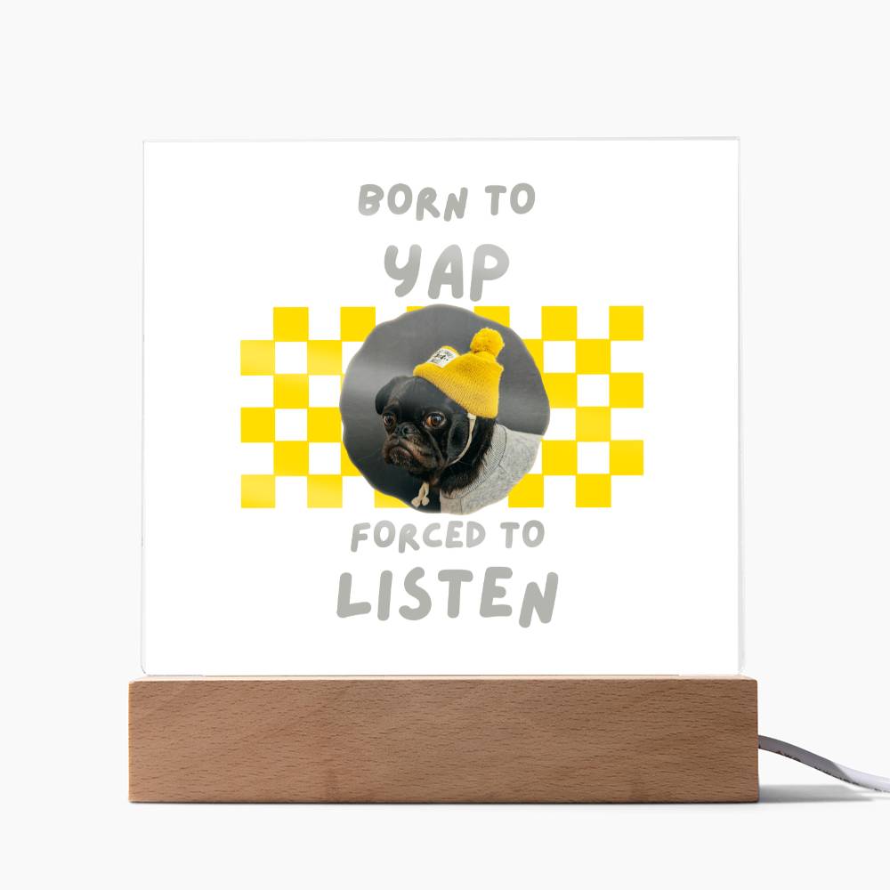 Born to yap, I love my yapper, Custom photo, Personalized Gift, Acrylic Plaque, Personalized Sign, Gift Ideas, Dog Lovers, Cat Lovers