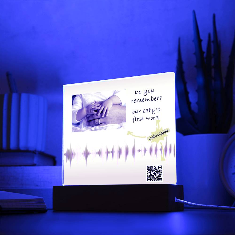 Anniversary Gift, Personalized Gift, Soundwave Art, Soundwave Print, Sound Wave Art, Song Plaque Custom, with QR code